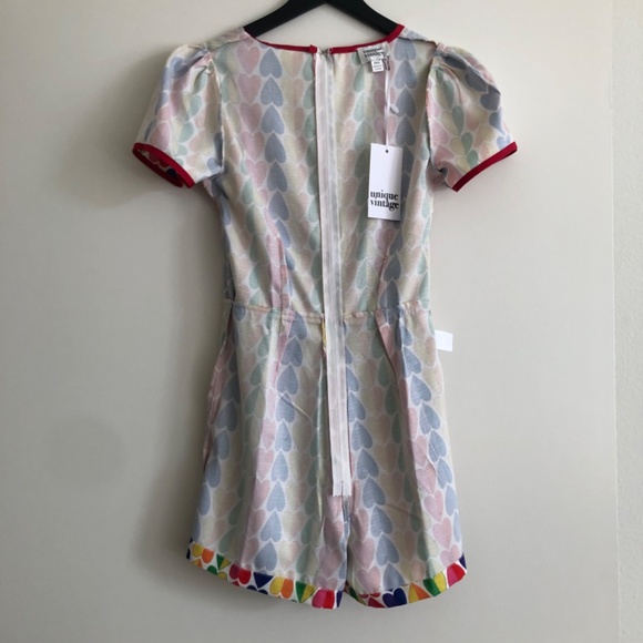 Unique Vintage Rainbow Heart Romper, NWT - Picture 13 of 13